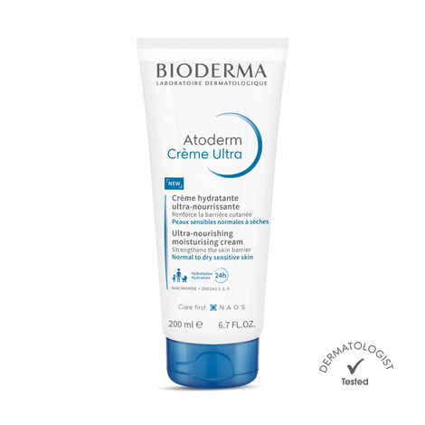 Bioderma Atoderm Creme Ultra Daily Hydrating Moisturizer For Normal To Sensitive Dry Skin, 200 ml
