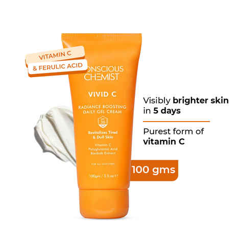 Buy Conscious Chemist® Multi-Vitamin C Skin Brightening Gel Cream with SPF30 PA++ (100 gm) - Purplle