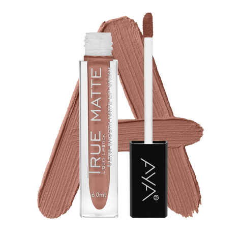 Buy AYA True Matte Liquid Lipstick, Ultra Smooth Matte Lip Cream, 03 Brown Nude, 6 ml - Purplle