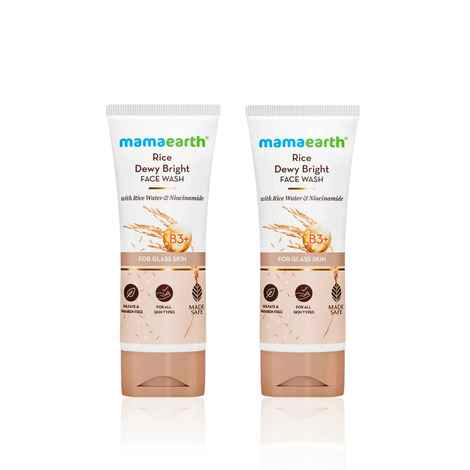 Buy Mamaearth Rice Face Wash With Rice Water & Niacinamide for Glass Skin (100 ml*2) - Purplle