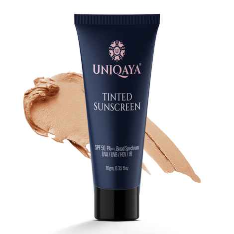 Buy Uniqaya Tinted Sunscreen SPF 50 PA+++,All Skin Types | Blue Light Protection | No White Cast,10 gm - Purplle