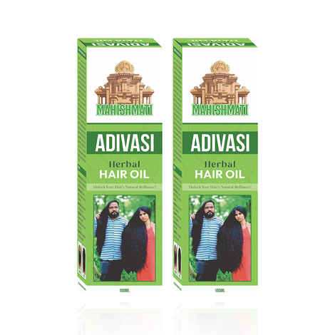 Buy Kisra's Mahishmati Original Adivasi Herbal Hair Growth Oil, Controls Hair fall, Strong and Healthy Hair, Repair Frizzy Hair | Scalp Nourishment | Helps Hair Thickening | Reduces Split Ends 100 ml (Pack of 2) - Purplle