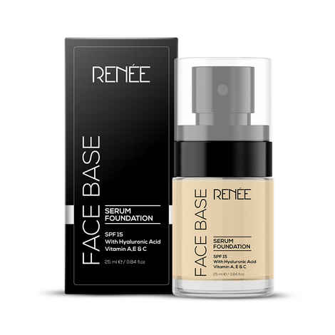 Buy RENEE Face Base Serum Foundation -06 Chic, Sheer Coverage, Dewy & Seamless Finish, Hydrates, Nourishes & Protects, Gives Healthy, Radiant Skin, Vitamin C, Hyaluronic Acid & SPF 15 Infused, 25 ml - Purplle
