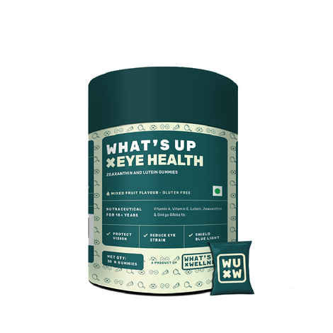 What's Up Wellness Eye Care Gummies with Lutein, Zeaxanthin Supplement for Healthy Eye (30 Gummies)