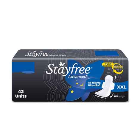 Buy Stayfree Advanced All Nights Ultra-Soft XXL 42s - Purplle