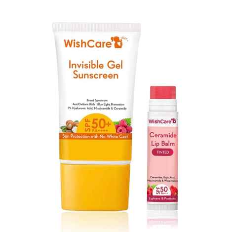 Wishcare Sun Protection Duo (SPF50 Lip Balm 5gm + Sunscreen 50gm)