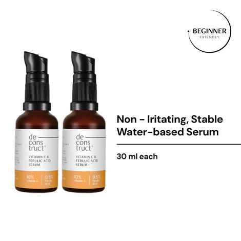 Deconstruct Vitamin C Serum - 10% Vitamin C + 0.5% Ferulic Acid - 30ml each - Pack of 2