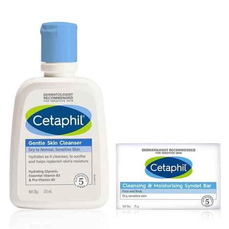 Buy Cetaphil Daily Duo (Cleanser 125ml + Syndet Bar 75 gm) - Purplle