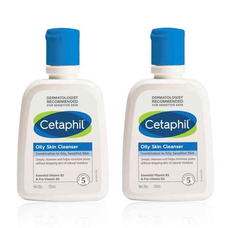 Buy Cetaphil Cleanser For Oily Skin Pack of 2 (125ml*2) - Purplle