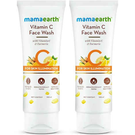 Mamaearth Vitamin C Face Wash With Vitamin C And Turmeric For Skin Illumination (100 ml*2)
