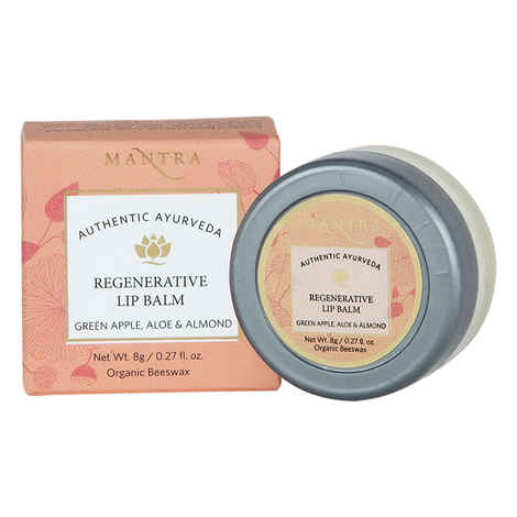 Buy Mantra Regenerative Lip Balm Green Apple, Aloe & Almond 8 gm - Purplle