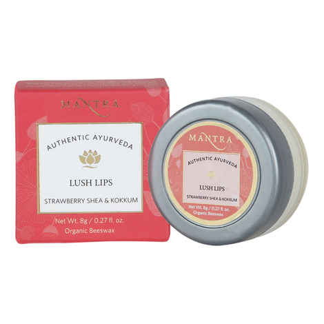 Buy Mantra Lush Lips Strawberry, Shea & Kokkum 8 gm - Purplle