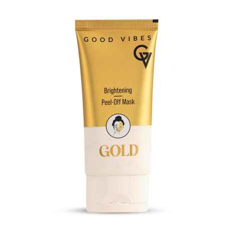 Good Vibes New & Improved Gold Brightening Peel Off Mask with Instant Brightening, Instant Firming and Natural Botox Effect (Pack of 2)