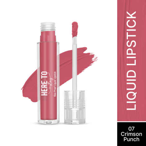 Buy Swiss Beauty Select Here To Stay Liquid Matte Lipstick with Kiss-Proof Formula | Infused with Vitamin E | Non-Transfer , Smudgeproof | 12-18 Hrs Stay 7 Crimson Punch 3 ml - Purplle