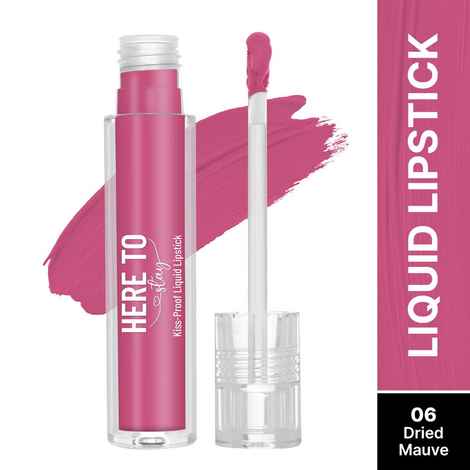 Swiss Beauty Select Here To Stay Liquid Matte Lipstick with Kiss-Proof Formula | Infused with Vitamin E | Non-Transfer , Smudgeproof | 12-18 Hrs Stay 6 Dried Mauve 3 ml