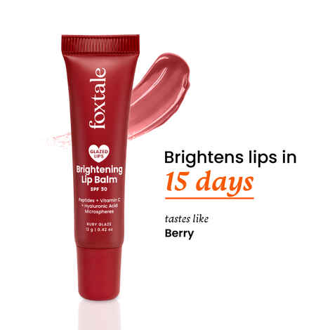 Foxtale Glazed Lips Brightening Lip Balm - Ruby Glaze 12 gm
