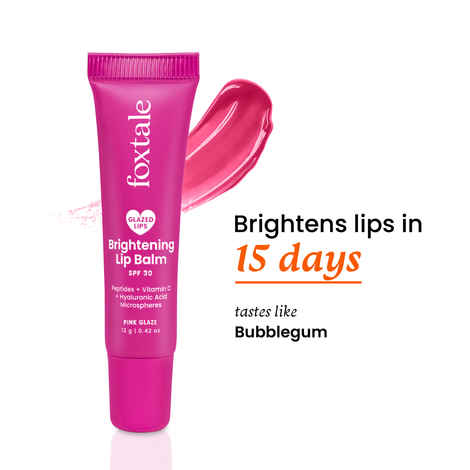 Buy Foxtale Glazed Lips Brightening Lip Balm - Pink Glaze 12 gm - Purplle