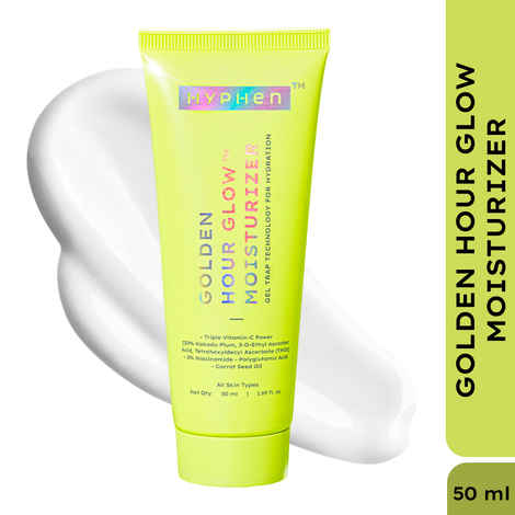 Hyphen Golden Hour Glow Face Moisturizer | Skin Brightening with Triple Vitamin C -20% Kakadu Plum, 3% Niacinamide oil free moisturizer - 50ml