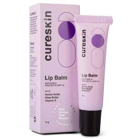 Cureskin Lip Balm with SPF 15, Amino Acids, Shea Butter and Vitamin E | Softens and Protects | Lip Balm for Women and Men (10 gm)