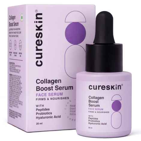 Buy Cureskin Collagen Boost Serum |Face Serum Firms & Nourishes with Peptides Probiotics Hyaluronic Acid,  (20 ml) - Purplle