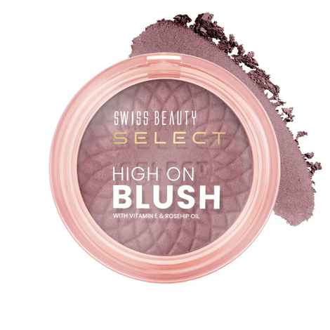 Swiss Beauty Select High on Blush with Natural Matte Finish | Long- Lasting & Non Transferrable stay | Enriched with Vitamin E & Rose oil |4 Burnt Rose 8 gm