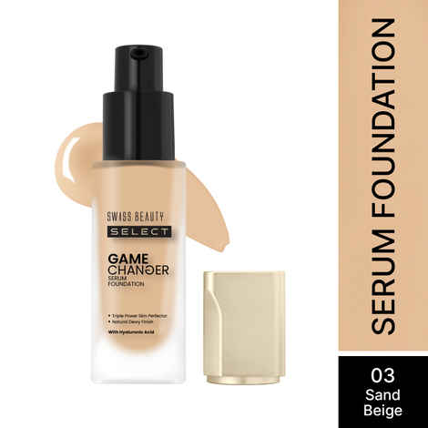 Buy Swiss Beauty Select Game Changer Serum Lightweight Foundation | With Natural and Dewy finish |3 Sand Beige 35 gm - Purplle