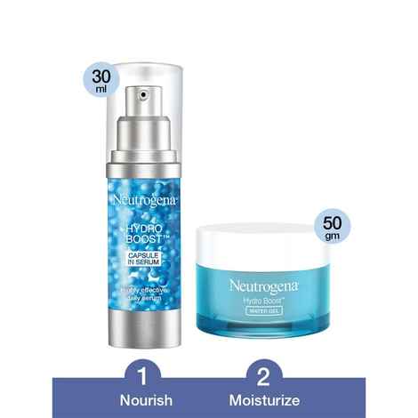 Buy Neutrogena Hydro Boost Capsule in Serum - 30 ml & Neutrogena Hydro Boost Water Gel Blue - 50 gm - Purplle