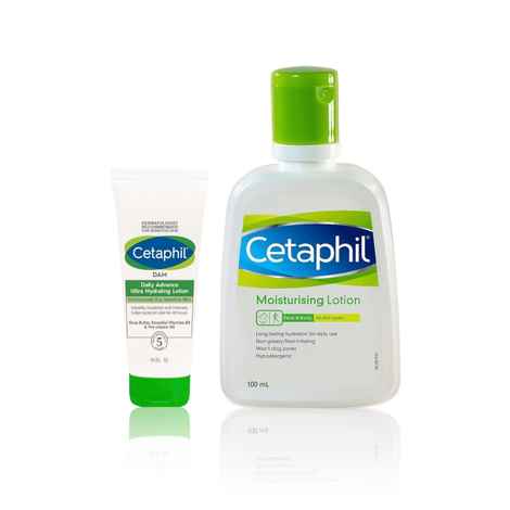 Buy Cetaphil Daily Moisturizing Combo [Cetaphil DailyAdvance Ultra Hydrating Lotion (30 gm) + Cetaphil Moisturising Lotion (100 ml)] - Purplle