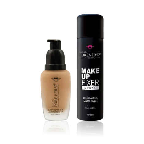 Buy Daily Life Forever52 Makeup Fixer Spray Long Lasting And Matte Finish KMF001 (100 ml) +Ultra Definition Liquid Foundation FLF008(30 ml) - Purplle