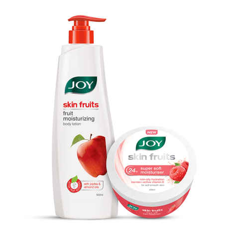 Buy Joy Skin Fruits Body Lotion 500 ml & Super Soft Skin Cream with Berries 200 ml (Combo Pack) - Purplle