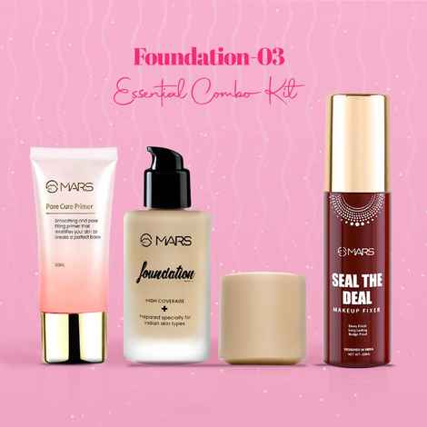 Buy MARS Flawless Base Combo - 03 | Foundation | Makeup Fixer | Primer - Combo of 3 - Purplle