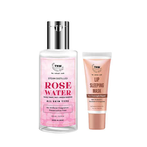 Buy Combo of 2- Rose Water 100ml + Lip Sleeping Mask 10g - Purplle