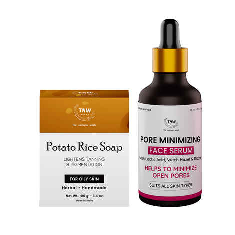 Buy Combo of 2- Potato Rice Soap 100gm & Pore Minimizing Face Serum 15ml - Purplle