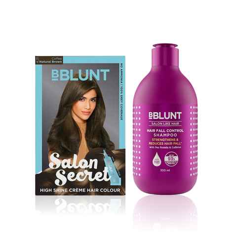 Buy BBLUNT Salon Secret High Shine Creme Hair Colour - Chocolate Dark Brown 3. No Ammonia  ( 100 g+8 ml)+BBLUNT Colour Protect Conditioner- 250 g - Purplle