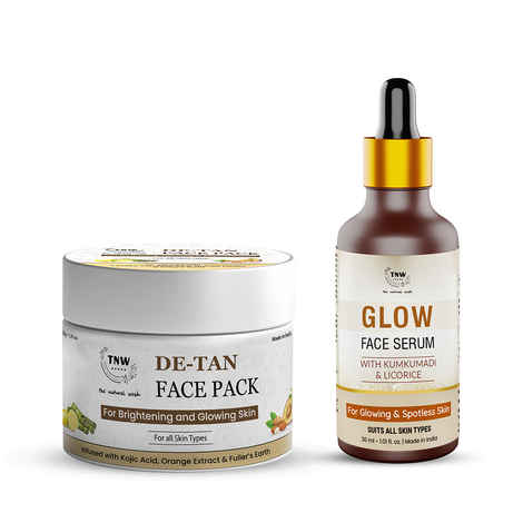 Combo of 2- De Tan Pack (Ready To Use) 50gm & Glow Face Serum 30ml