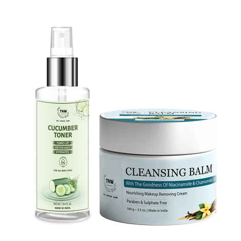 Buy Combo of 2- Cleansing Balm 100gm + Cucumber Toner100ml - Purplle