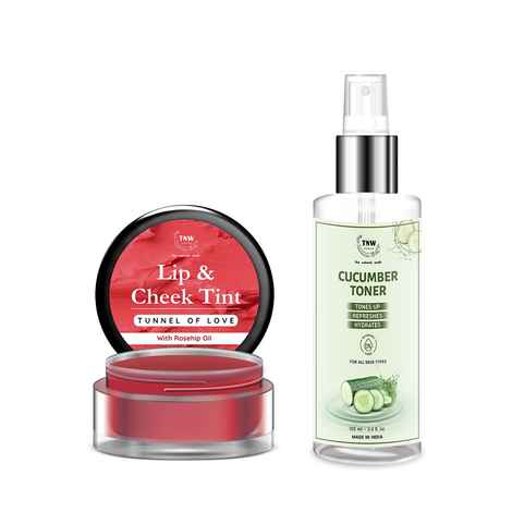 Buy Combo of 2- Tunnel Of Love Lip Tint 5gm & Cucumber Toner 100ml - Purplle