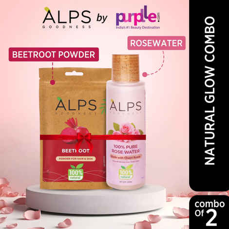 Buy Alps Goodness Natural Glow Combo with Bestselling Beetroot Powder (50 gm) & 100% Pure Rose Water (100 ml) I Skin Brightening Duo I Glow up Set I Pack of 2 - Purplle
