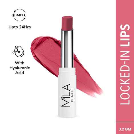 Mila Beaute Non-Transfer Matte Locked-In Lipstick - 5 Peachy Pink, 3.2 gm