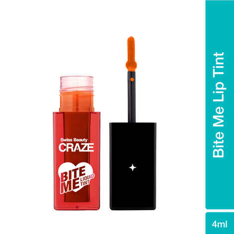 Buy Swiss Beauty CRAZE Bite Me Liquid Tint| Moisturizing Blush | Tinted For Cheek & Lip| High Pigment |6-Hour Stay |Dewy Finish| 1 Juicy Peach| 4 ml - Purplle