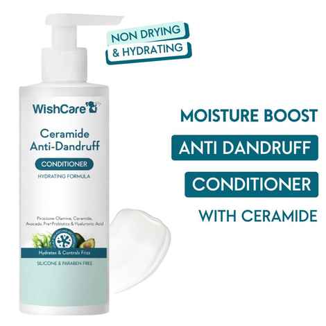 WishCare Ceramide Anti Dandruff Conditioner - Piroctone Olamine, Pre+Probiotics & Hyaluronic Acid - 200 ml