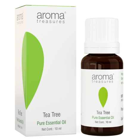 Buy Aroma Treasures Tea Tree essential oil 100% Pure, multipurpose essential oil for acne, hair, skin, body, dandruff (10 ml) - Purplle