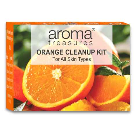 Buy Aroma Treasures Orange Facial Cleanup Kit suitable for all skin types - One Time Use, 25 gm - Purplle
