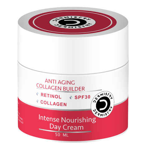 Buy Dermistry Anti Aging Collagen Builder SPF30 Retinol Hyaluronic Acid Nourishing Day Face Cream I Lifts Fine Lines & Wrinkles I Hydrating Skin Nourishing Age Protect I Firming Renewal (50 ml) - Purplle