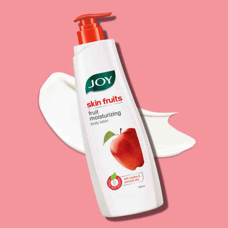 Joy Skin Fruits Lightweight Body Lotion 500ml | with Almond Oil & Jojoba Oil | Suitable For Summers | Non Sticky & Non Greasy Body Lotion For All Skin Types