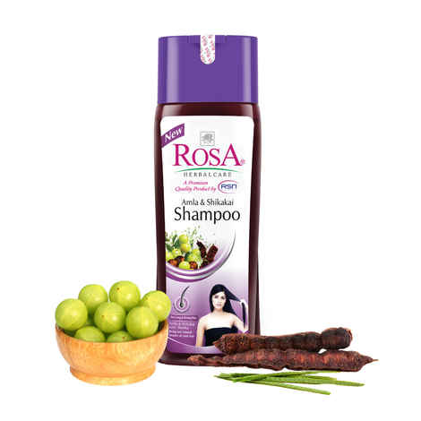 Buy ROSA Amla & Shikakai Shampoo 500 ml I With Reetha I Bring out natural beauty of your hair I Pack of 1, Unisex - Purplle