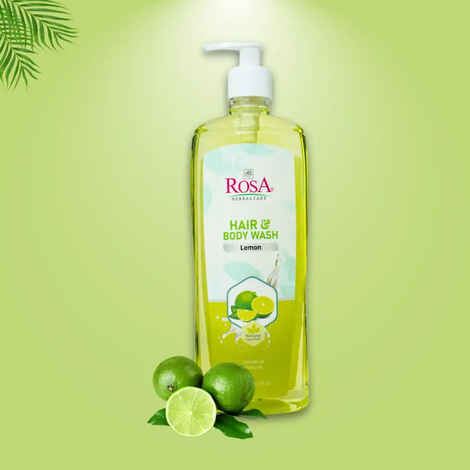 Buy Rosa Hair & Body Wash Lemon 500 ml I Cleansing and Revitalizing I Pack of 1, Unisex - Purplle