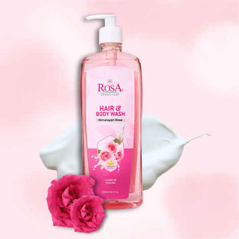 Rosa Hair & Body Wash Himalayan Rose 500 ml I Cleansing and Revitalizing I Pack of 1, Unisex