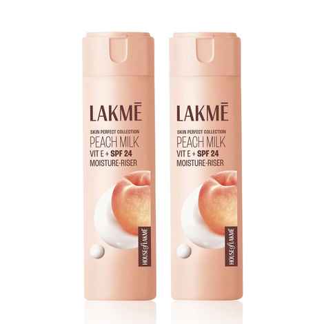 Lakme Peach Milk Moisturizer SPF 24 PA Sunscreen Lotion (120 ml) Pack of 2