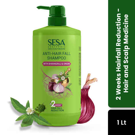 SESA Ayurvedic Anti Hairfall Shampoo For Dry And Frizzy Hair Reduces Hairfall Made With 6 Ayurvedic Herbs Paraben Free Shampoo - 1000 ml